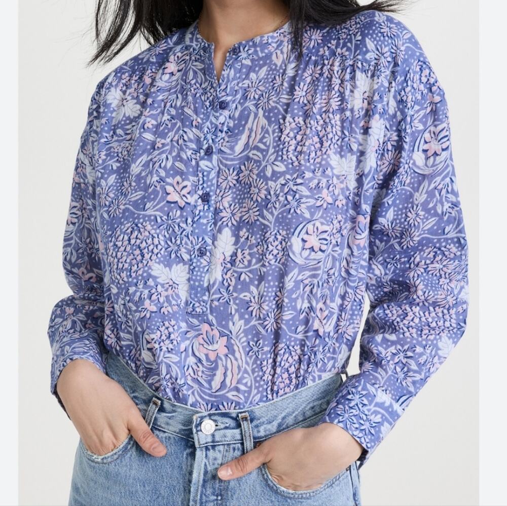 Sundry Wild Floral Henley Shirt size 1 (Small)